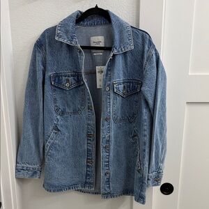 NWT Abercrombie & Fitch oversized denim jacket small